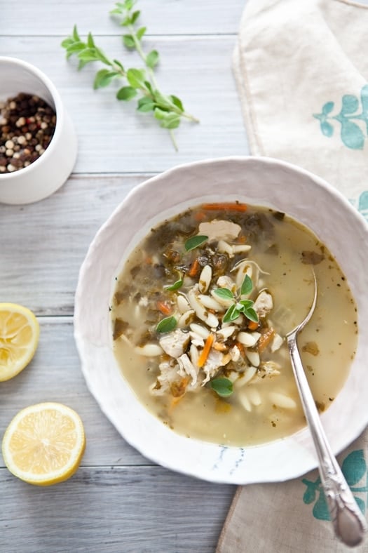 Lemon, Chicken & Orzo Soup