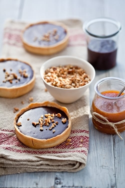 Macadamia, Chocolate and Milk Jam Tarts