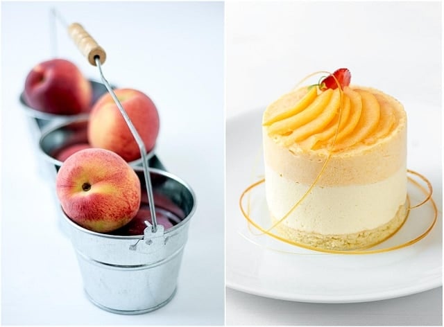 Peach Chamomille Mousse Cake