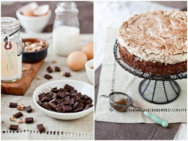 Chocolate & Hazelnut Meringue Cake