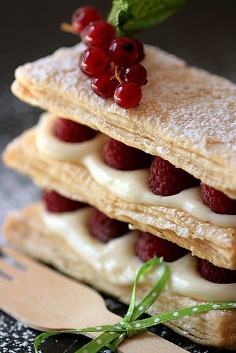 Lemon Raspberry Mille Feuilles