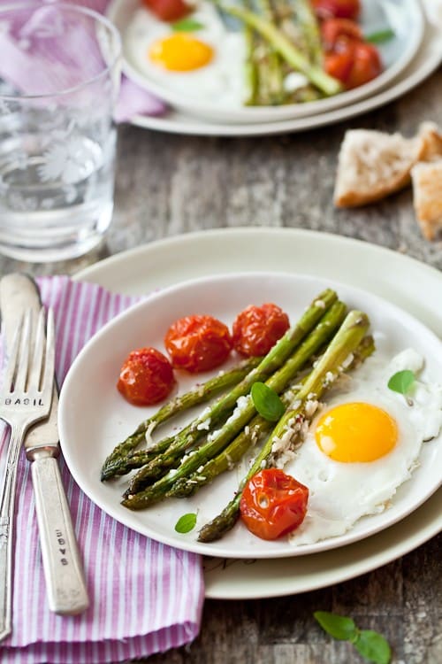 Roasted Asparagus & Tomato From The Newlywed Kitchen Cookbook