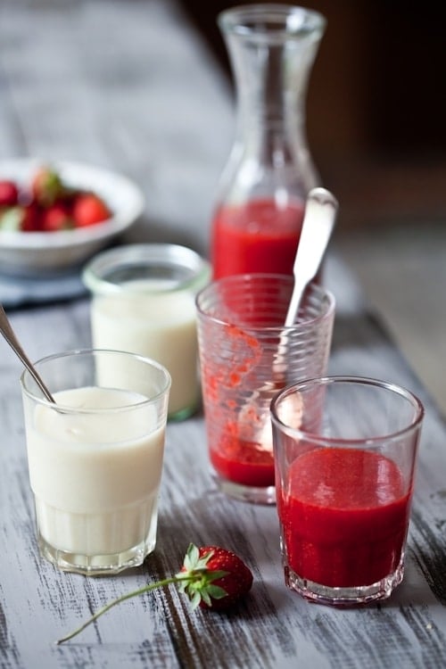 Strawberry & White Chocolate Passion Fruit Soup