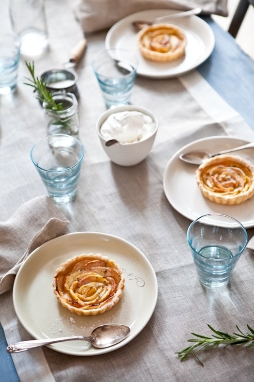 White Peach Tartelettes With Rosemary Sugar