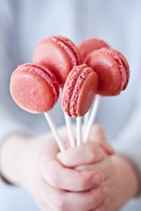 A Bouquet of Raspberry Mascarpone Macarons