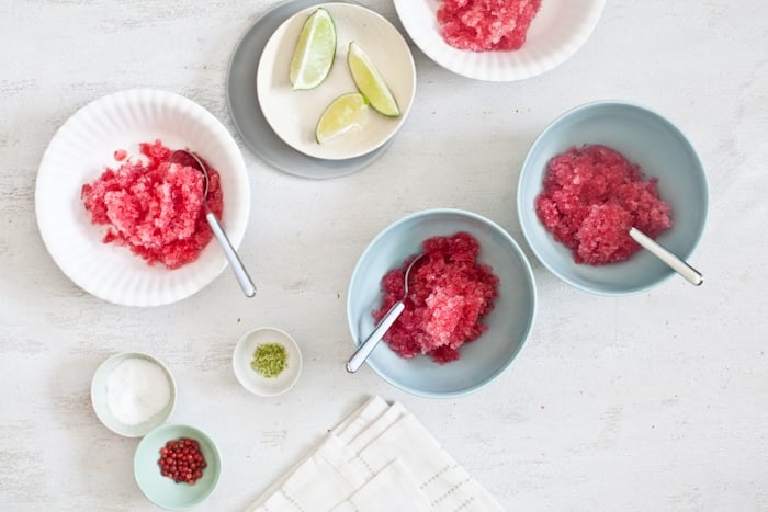 Blood Orange Margarita Granita