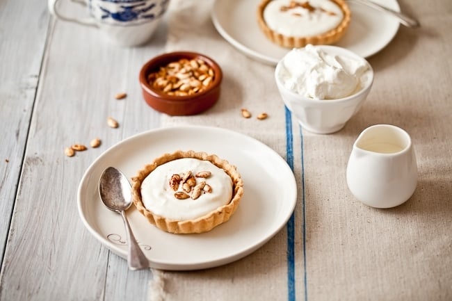 Drunken Pumpkin Bourbon Tart With Mascarpone Cream