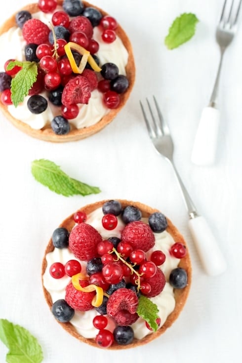 Goat Cheese And Berries Tarts
