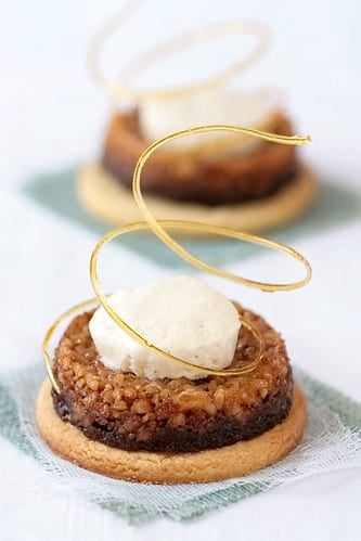 Hazelnut Tartelettes With Spiced Creme Fraiche Parfait