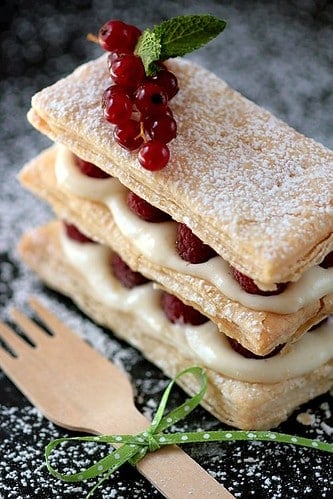 Lemon Raspberry Mille Feuilles