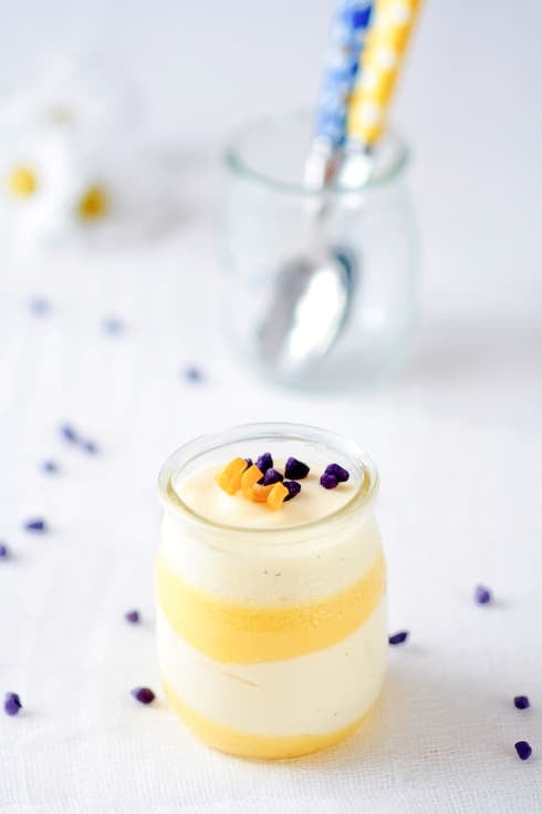 Meyer Lemon Curd and Chamomille Vanilla Bean Mousse