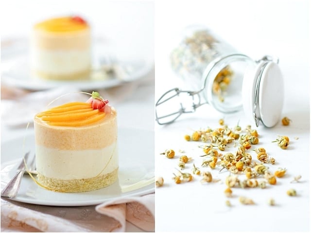 Peach Chamomille Mousse Cake