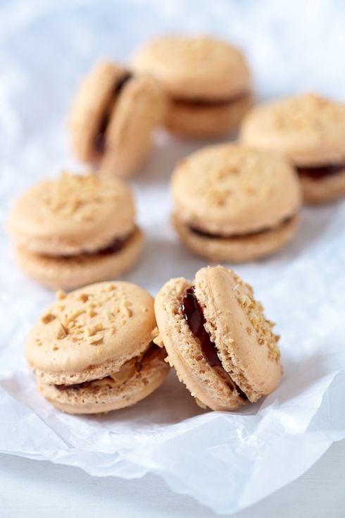 Peanut Butter & Jelly Macarons