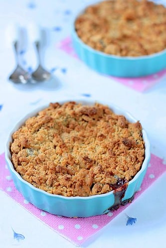 Plum - Raspberry Cardamom Crumbles