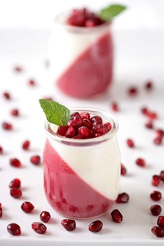 Pomegranate Hibiscus Tea & Honey Ginger Yogurt Verrines - A Virtual Hug