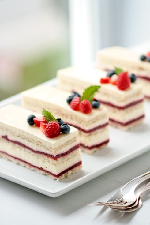 Raspberry Rose Vanilla Birthday Cake