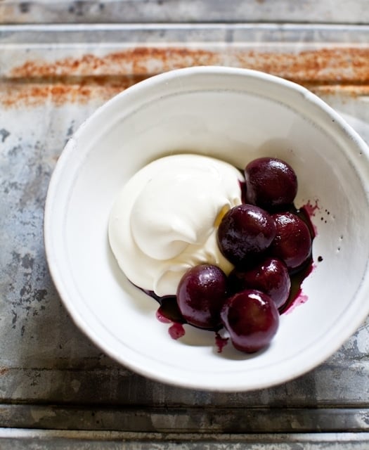 Red Wine Cherries & Goat Cheese Mousse 2