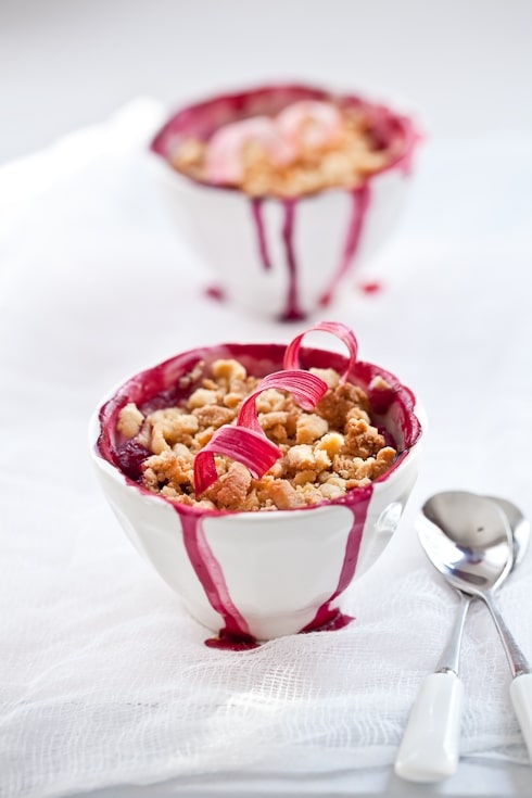 Rhubarb & Red Berry Crumbles