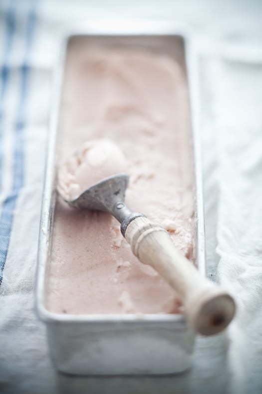 Roasted Peach & Lavender Ice Cream