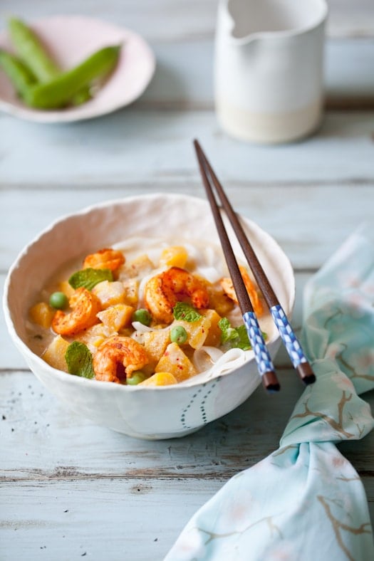 Shrimp, Butternut Squash & Coconut Soup & Pickled Shrimp With Cucumber Spears