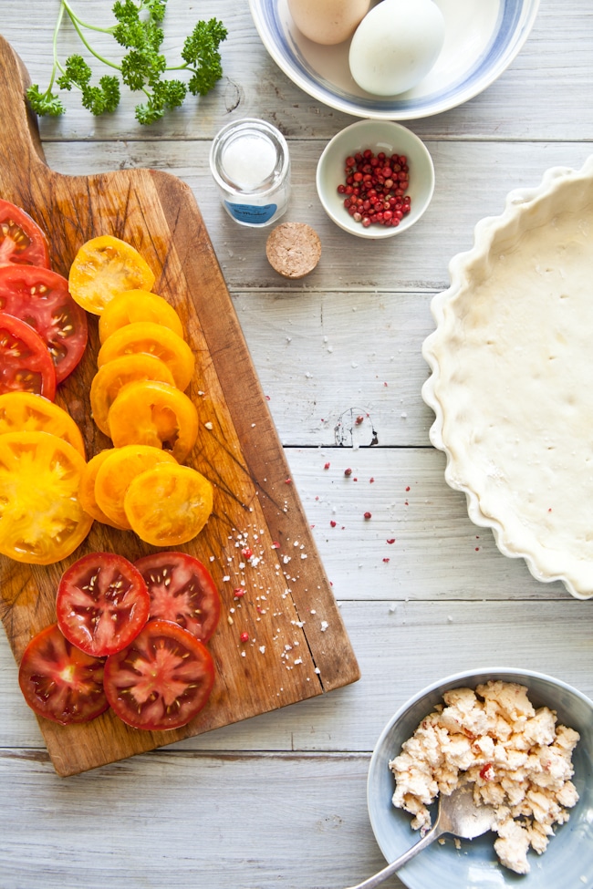 Tomato Tart Prep