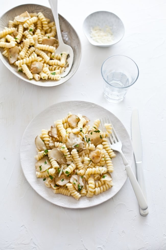 Jerusalem Artichokes Pasta & A Kumquat Bourbon Sour