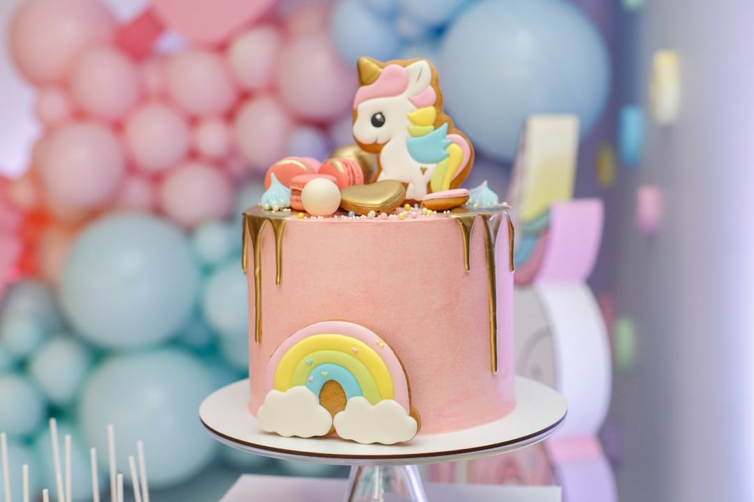 Magical Unicorn Cake Topper - Blue